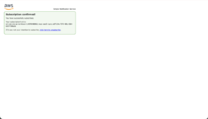 サブスクリプション作成のメール確認完了