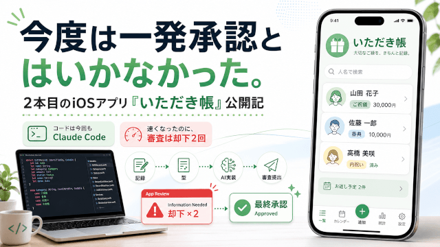 今度は一発承認とはいかなかった。｜2本目のiOSアプリ「いただき帳」公開記